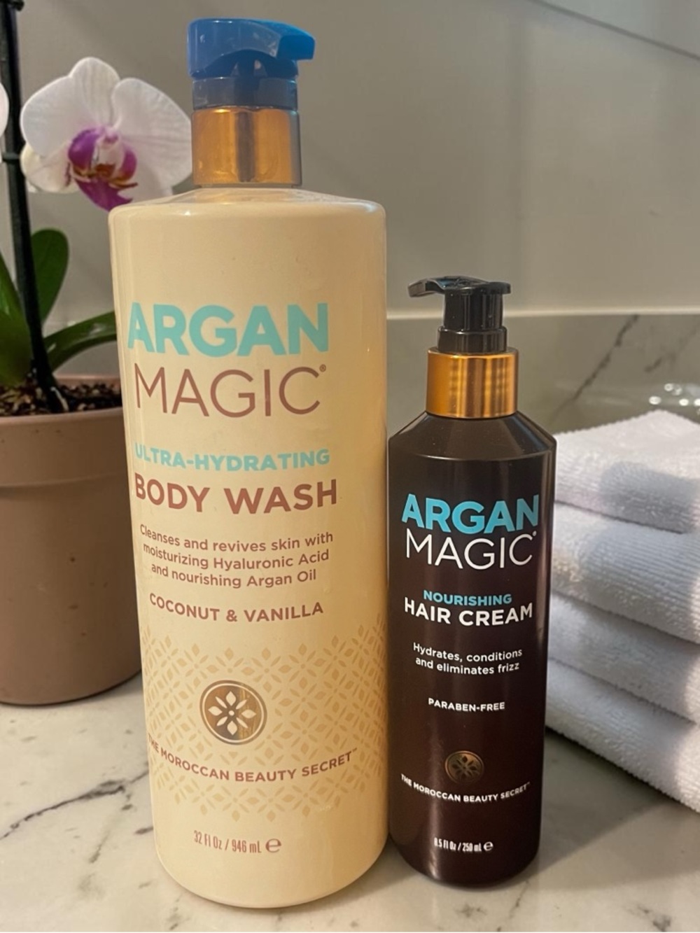 ARGAN MAGIC body wash & hair cream Duo